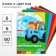 Complexed paper, 16x23 cm, 6 sheets, 6 colors, coated, one -sided, in a package, 80 g/m², blue tractor