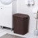 Besnaya basket with a rattan lid, 40 l, 37 × 29 × 48 cm, brown color