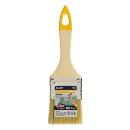 Flat brush "Akor" metropolitan, artificial bristles, plastic handle, 50x8 mm-2