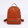 Women's backpack made of artificial leather with a zipper, 3 pockets, red color