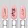 Nail stickers 10.2*8cm of ears CJ-074 Gold/black substrate QF