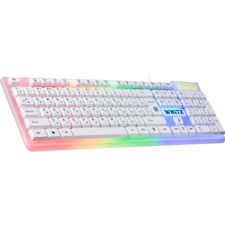 Keyboard Defender Dark White GK-172, Game, Wending, Lighting, 104 Key, USB, White-2