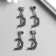 Bale with a suspension metal for creativity "Month" silver 3.4 cm