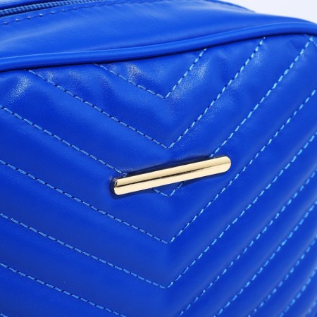 Bag Cross-Bodi with a zipper, blue color-3