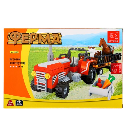 Constructor farm "Tractor with animals", 215 parts-4