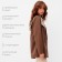 Women's jacket with Minaku scrap: Casual Collection Brown color, pr 50