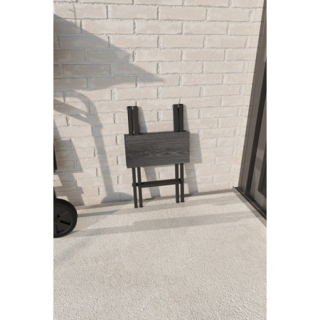 Folding stool "Lounge Light", 300 × 300 × 450 mm, DPP gray / frame metal black matte-1