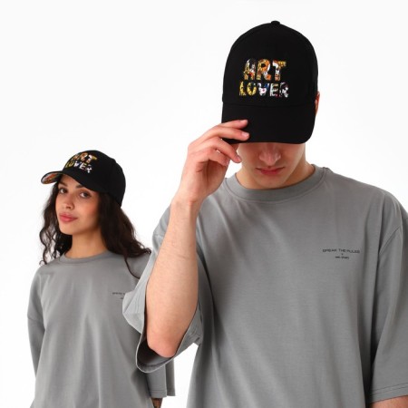 Male cap art lover, black color-9