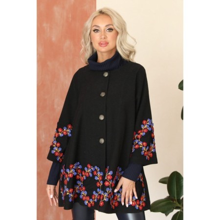Female coat, size 46, black color-7