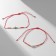 Bracelet-reinforcing "red thread" set 2 pcs., Beads, black and white color