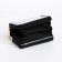 Women's wallet on the button, black color