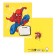Notebook in a ruler of 12 sheets, 5 types of mix, cover coated cardboard, spider-man
