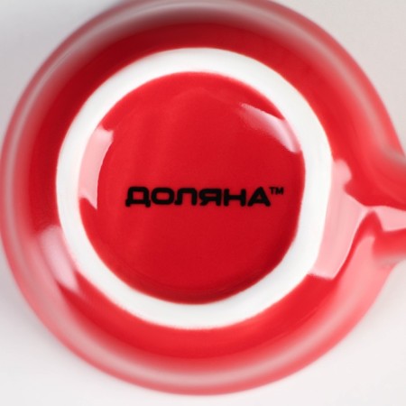 Ceramic sauce with the handle of the Classic, 30 ml, 10 × 6 cm, red red color-3