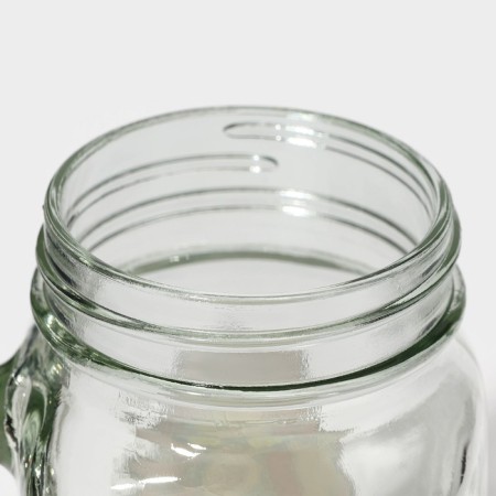 Glass jar with a lid and tube of the share "Comic", 450 ml, 10 × 7.5 × 13 cm,-3