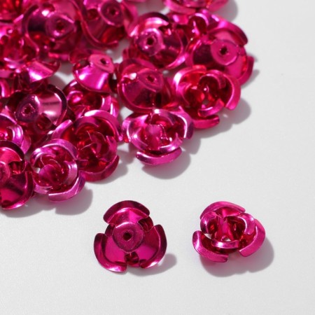 Busina "Rose", set of 30 pcs., 12 mm, raspberry color-1