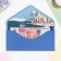 Money envelope "Happy Birthday!" Blue, soft-tach, embossing, 19 x 9 cm