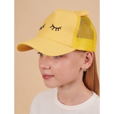 Children's cap, size 51-52, yellow color