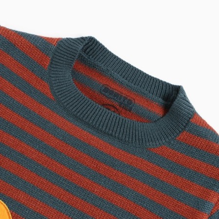 Knitted children's kit (jumper, trousers), emerald color, height 74-1