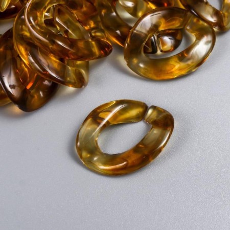 Decor for creativity plastic "Ring for the chain" olive set 25 pcs 2.3x1.65 cm-1