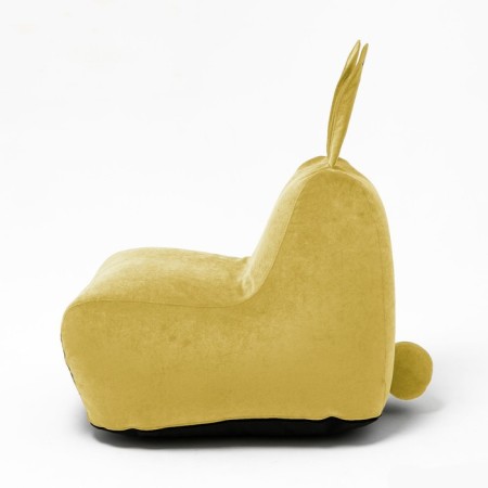 Milk-Milk chair, size 80x90 cm velor, yellow color-2