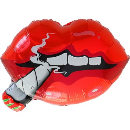 Foil ball 23 "Lips", figure, red