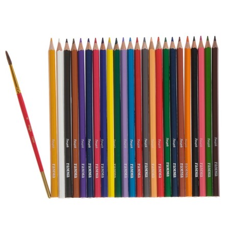 Pencils colored watercolor 24 colors, "gamma" "lyceum", with a brush, hexagonal-1