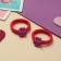 Hair gum "Melody" (set 2 pcs) owl, 4 cm, red