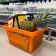 Consumer plastic basket 20 liters, orange color