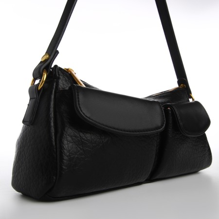 Female bag Textura, average size, black color-3