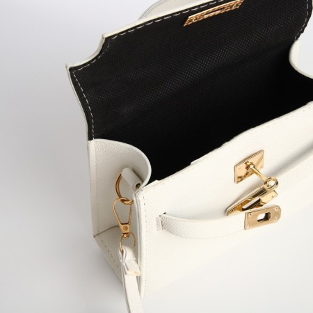 Bag Women's Messoriner, white color 19*13*7 cm-8