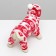 Kombinson "Deer" with a hood, size S (DS 25 cm, OG 35 cm, Osh 25 cm), red