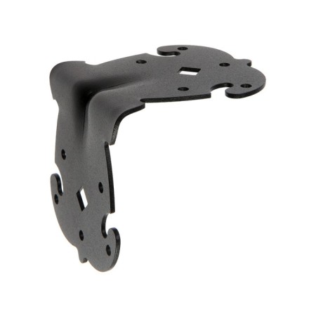 Corner Figus tundra , 90x90x80x2.1 reinforced, Black color 1 pc.