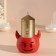 Concrete candlelight "devil" 6.5x6x5.5 cm red