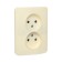 Double Luazon Lighting "Orion", 10 A, hidden, without salary, beige