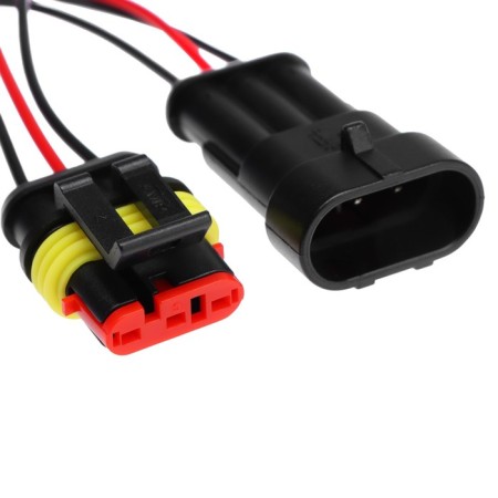Car connector, hermetic plug-gnesdo DJ7031-1.5-11/21, 3 contacts, set 2 pcs