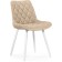 Stool on a metal frame Baoine used metal/velor, white/beige 50x55x83 cm