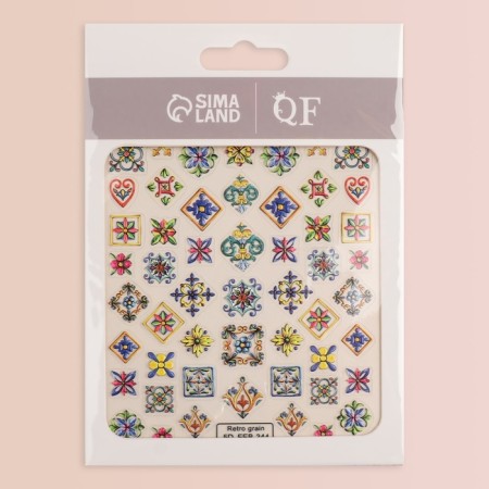 Nail stickers "openwork", voluminous, multi -colored-4