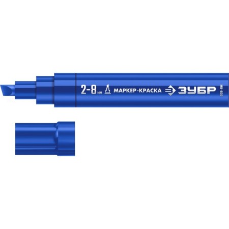 Marker-color construction bison MK-800 06327-7, wedge-shaped, 2-8 mm, blue-1