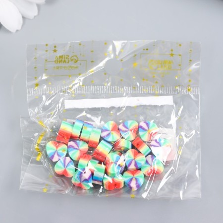Beads for PVC Creativity "Hearts Rainbow" set 25 pcs 0.5x1x1 cm-2