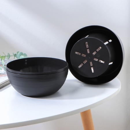 Flower pot "Japan" 1.2 l, graphite color-2