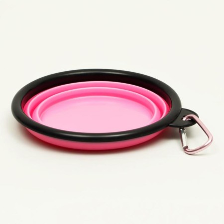 Silicone bowl, folding, 350 ml, 13 cm, pink-5
