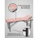 Cosmetological couch with a face-stro-stroong face hole, three-section, size 190 × 70 × 73 cm, powder color