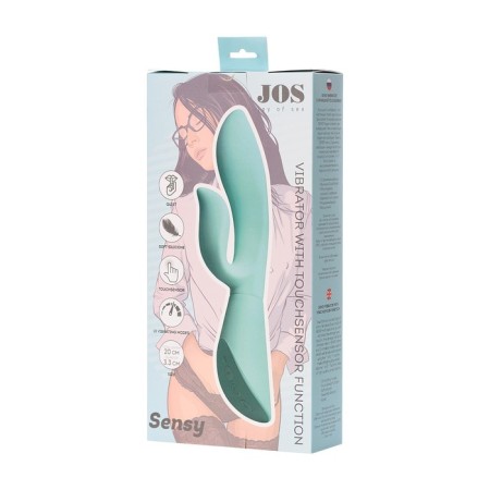 Vibrator with the TouchSensor Jos Sensy, silicone, mint color, 20 cm-7