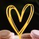 Topper "heart", gold, give beautifully
