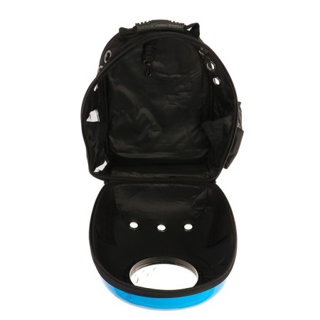 A backpack for carrying animals "Butterfly", with a viewing window, 32 x 26 x 44 cm, blue-10