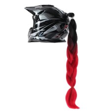 Braid on a motorcycle, fastening of the suction cup, 60 cm, black and red