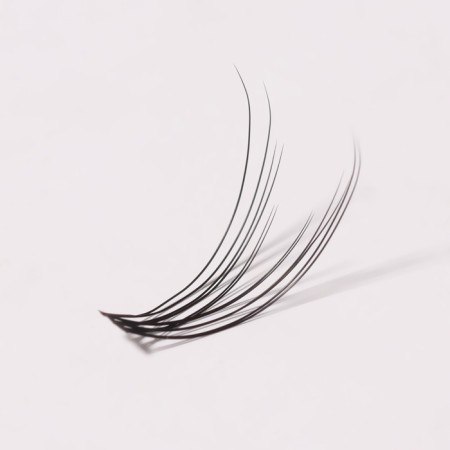 A set of overhead eyelashes "Lastochkin tail", bundles, 10, 12, 14 mm, thickness 0.07 mm, bend D, 12 D-4
