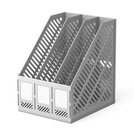 Vertical papers, 3 compartments, erichkrause, prefabricated, gray