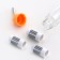 Drill for rodents, 80 ml, fastening-spring, and two interchangeable filters, orange