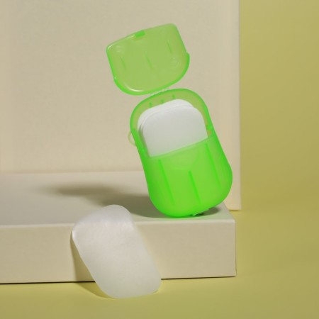 Leaf soap, in plates, 18 (± 2) pcs, in case, green color-2